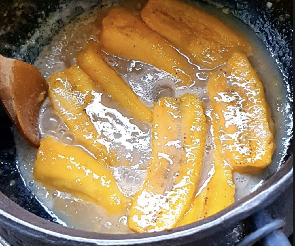 Dessert à la banane aux Seychelles